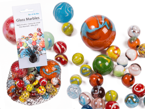 Glass marbles multicoloured