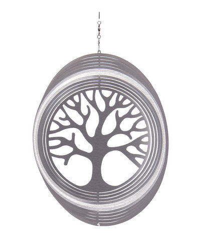 Reflection Edelstahl-Windspiel Baum des Lebens