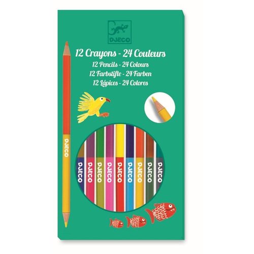 12 double coloured pencils