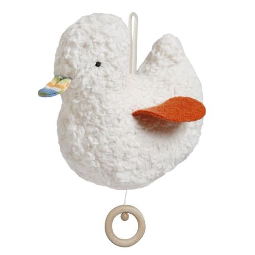 Plüsch-Spieluhr Ente mit buntem Schnabel KbA von Efie