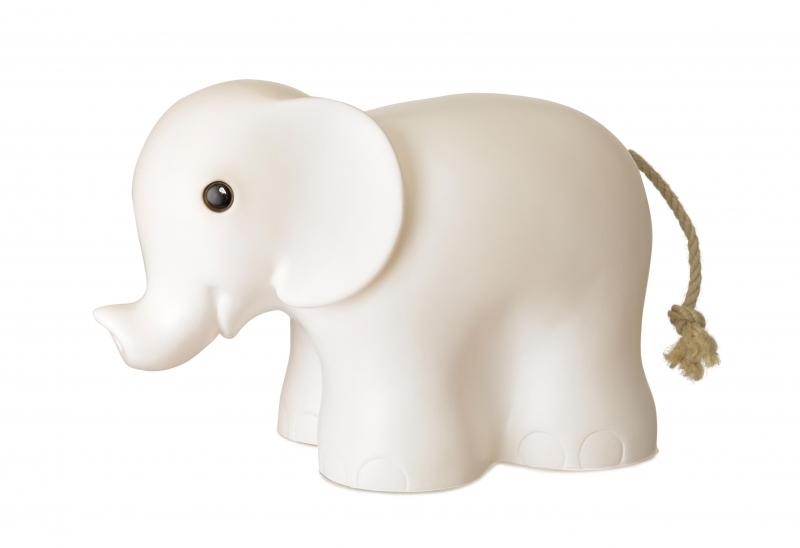 Elefant Grau  Lampe  Kunststoff groß ca 19 cm hoch Firma heico 