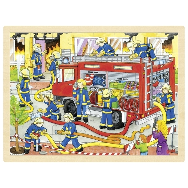 Einlegepuzzle "Feuerwehreinsatz"