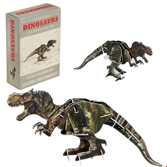 3D Puzzle "T-Rex mit Aufziehmotor"