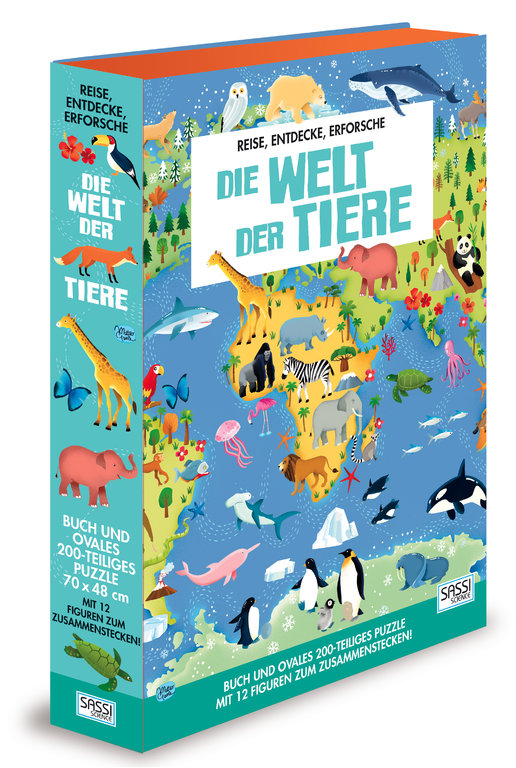 Buch und Puzzle "Die Welt der Tiere"