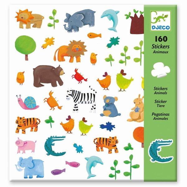 160 Sticker Tiere von Djeco