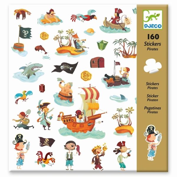 160 Sticker Piraten von Djeco