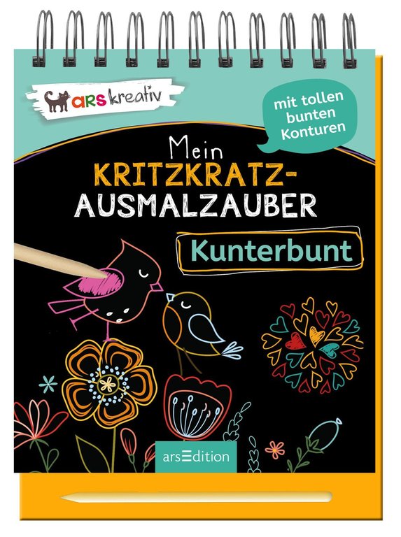 Kreativ "Kritz-Kratz-Buch Ausmalzauber kunterbunt" von Ars Edition