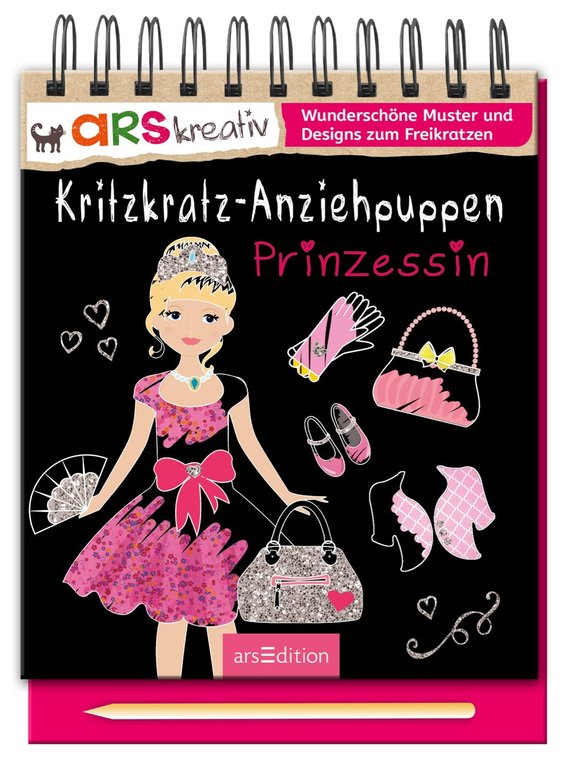 Kreativ "Kritz-Kratz-Buch Anziehpuppen Prinzessin"von Ars Edition