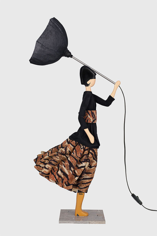 Table Lamp Woman with Shade Ioli by Skitso