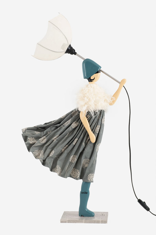Table Lamp Woman with Shade Zenia by Skitso