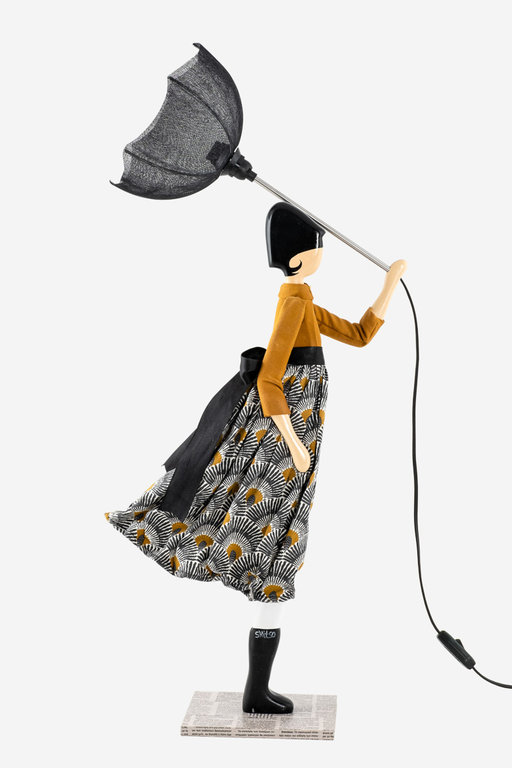 Table Lamp Woman with Shade Chrysilia by Skitso